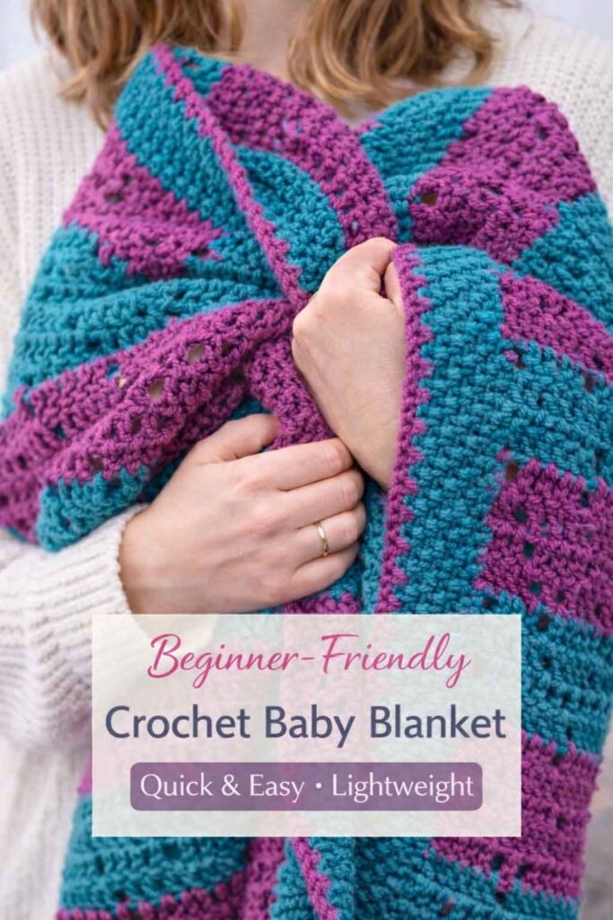 The Caitlin Zigzag Lightweight Baby Blanket Crochet Pattern