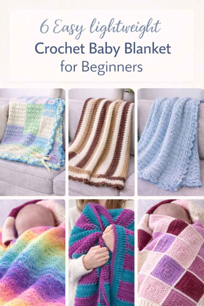 Easy Lightweight Crochet Baby Blanket for Beginners