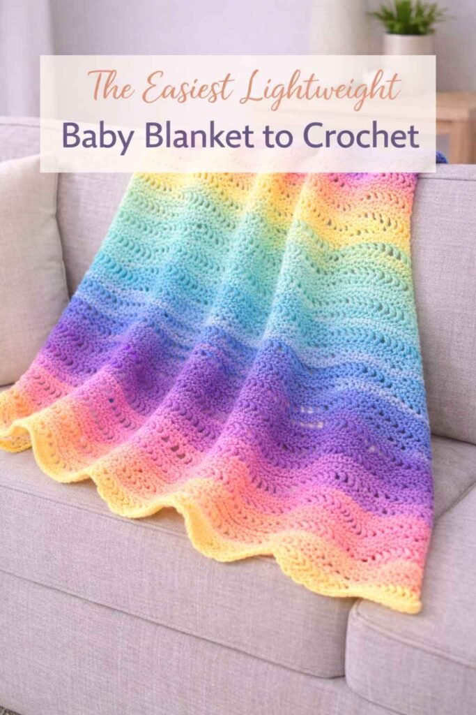 Mandala Style Lightweight Baby Blanket Crochet Pattern