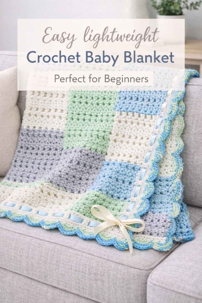 Soft Meadow Patchwork Lightweight Baby Blanket