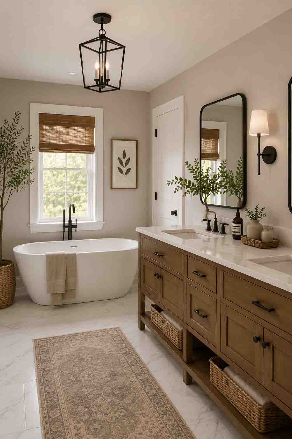 Sherwin Williams Modern Gray SW 7632 warm greige bedroom