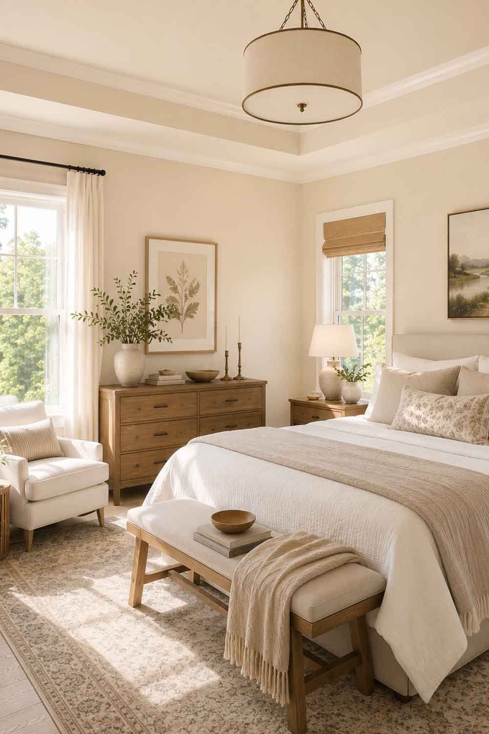 Sherwin Williams Natural Linen SW 9109 bright airy room