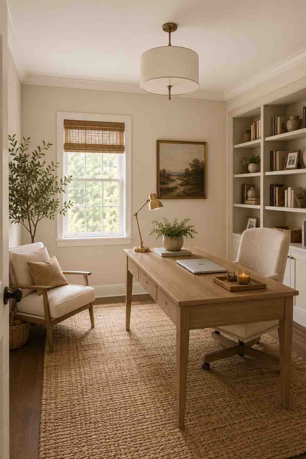 Sherwin Williams Natural Tan SW 7567 light warm beige bedroom