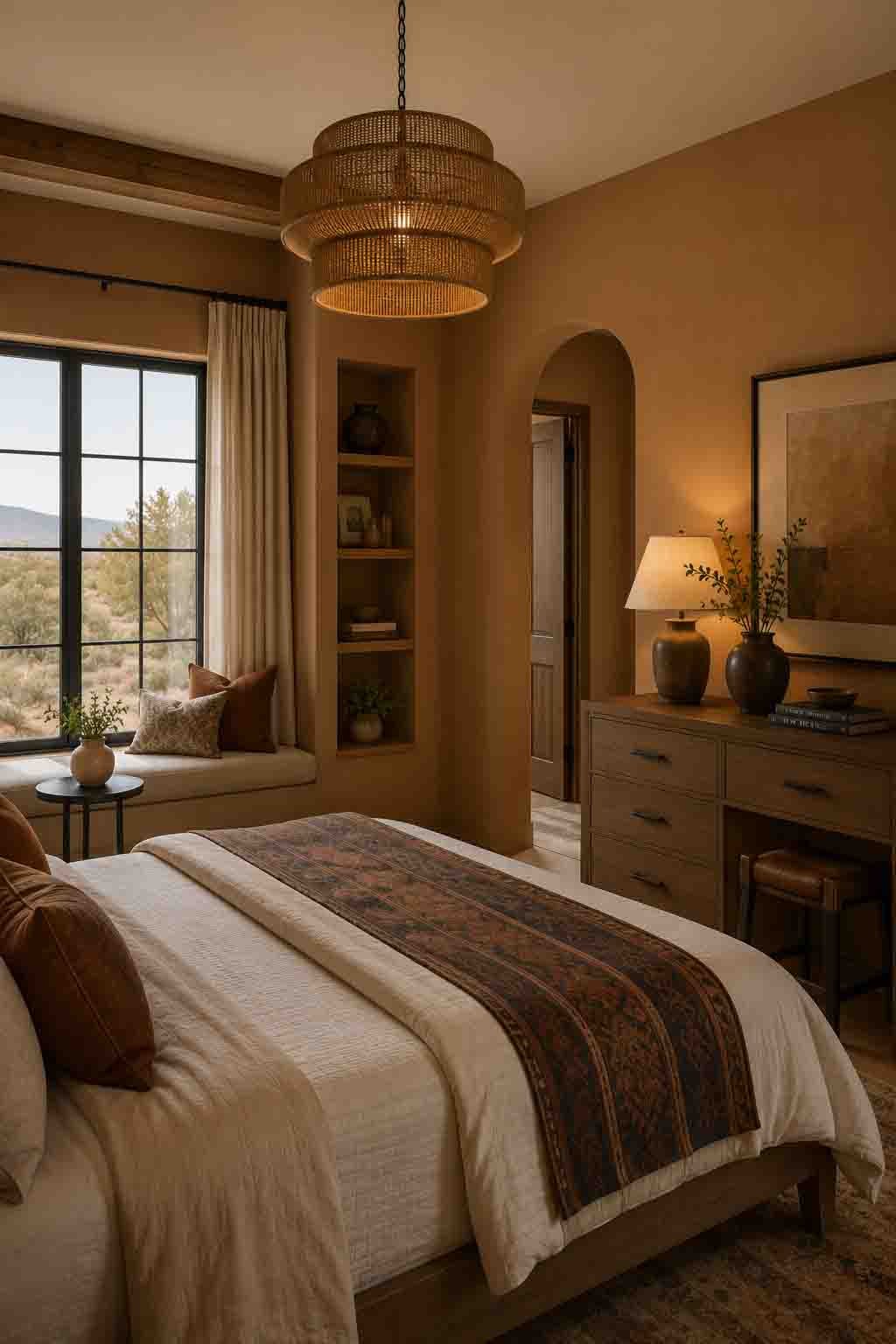 Sherwin Williams Nomadic Desert SW 6107 warm camel beige den